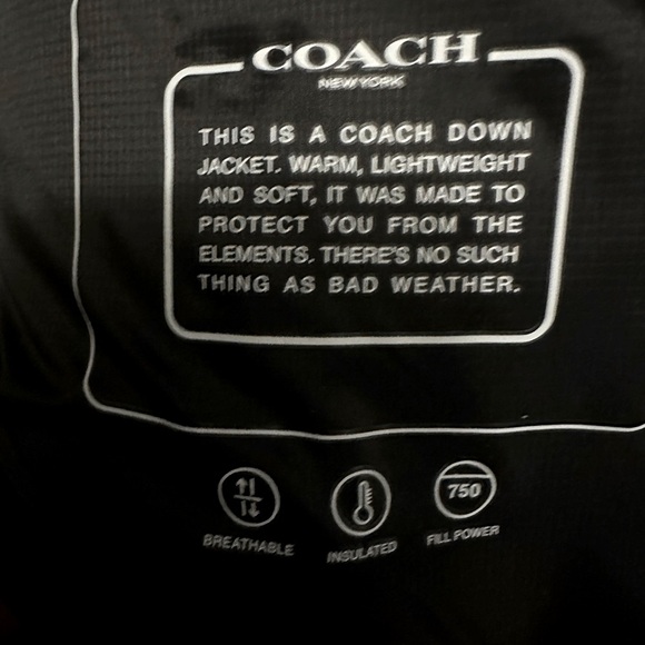 Men’s Coach Colorblock Down Puffer Jacket XXL Bl w/  Signature C NWT - Picture 9 of 16